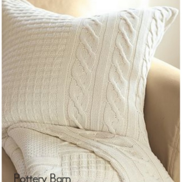 Pottery Barn Bedding Sweater Knit Throw Poshmark